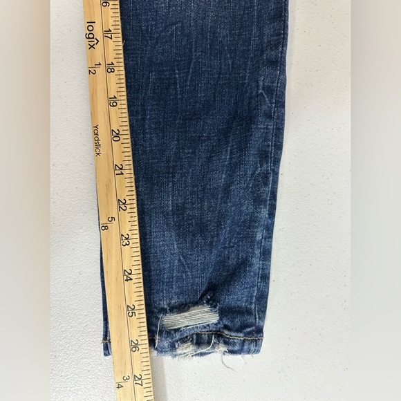 BKE Stella Sz 29x27 Distressed Slim Fit Low Rise Ankle Skinny Denim Blue Jeans - Picture 9 of 11